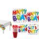 Rainbow Birthday Balloon Tableware Kit for 36 Guests